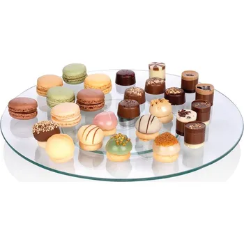 Edco Alpina skleněný otočný podnos 32 cm čirý