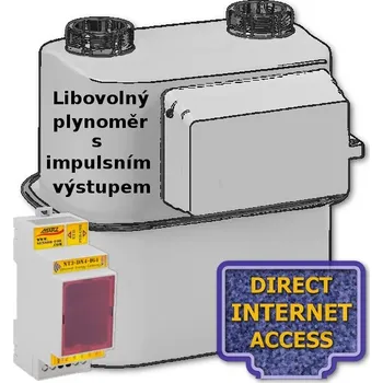 Modul pro dálkový odečet vašeho plynoměru, DIN lišta (Připojte váš plynoměr k internetu a odečítejte spotřebu plynu vzdáleně, provedení ALL in ONE)