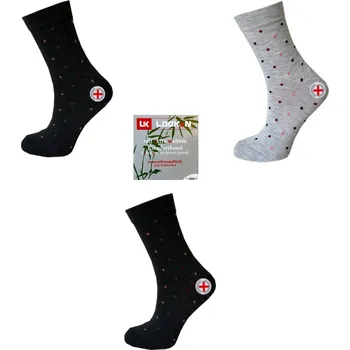 Dámské ponožky Aura.via Dámské zdravotní ponožky s bambusovým vláknem - Tečkované Mix (Balení/3 páry) Barva: Mix barva, Velikost: 37-42