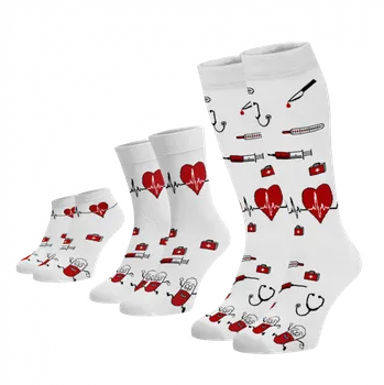 Dámské ponožky Zvýhodněný set 3 párů ponožek - NEMOCNICE Bílá 35-38