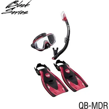 Ploutve Set maska, šnorchl a ploutve Visio, TUSA M červená