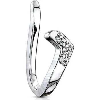 Piercing Piercingate Falešný piercing do nosu PFA00302 - Barva/Motiv: Čirá, Průměr tyčky: 1 mm