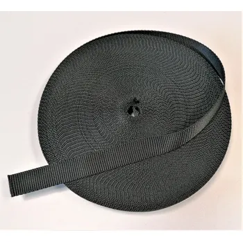 Upínací popruh Černý upínací polyesterový pás 25B - 25mm 1200kg