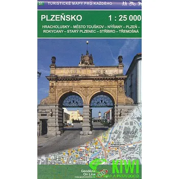 Eurokart,Geodézie OnLine vydavatelství turistická a cyklomapa Plzeňsko 1.25 t. (č.51)