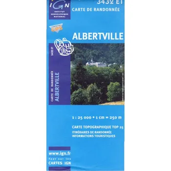 IGN mapa Albertville 1:25 t.