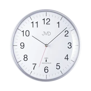 Hodiny Stříbrné přesné rádiem řízené nástěnné hodiny JVD RH16.1