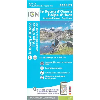 IGN mapa Le Bourg d Oisans 1:25 t.