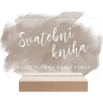 Svatební dekorace Plexi cedulka Svatební kniha
