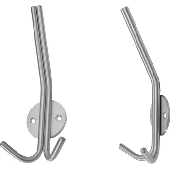 Věšák Onpira Nerezový nástěnný věšák - háček Rozměr: 2 háčky - dlouhý