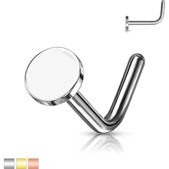 Piercing Piercingate Piercing do nosu PNO00269 - Barva/Motiv: Zlatá, Délka tyčky: 6 mm, Průměr tyčky: 0,8 mm