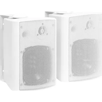 vidaXL Nástěnné stereo reproduktory 2 ks bílé indoor outdoor 100 W