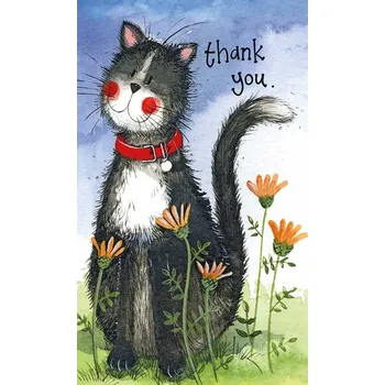 Malé přáníčko s kočkou - design Alex Clark