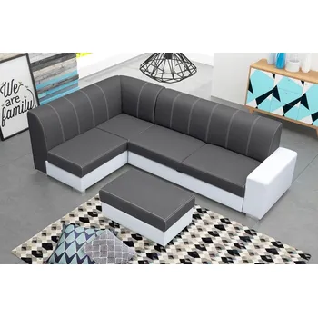 Obývací stěna FALCO Sedací souprava Rest L tm.šedá/bílá