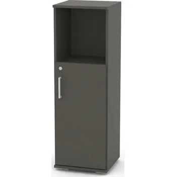 Koupelnový nábytek Nízká kombinovaná skříňka REA Office 30 + D2 (1ks) - graphite - výběr dvířek