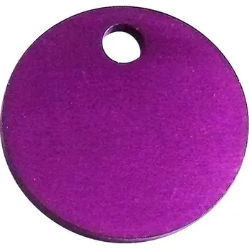 psí známka Psí známka kolečko 27mm fialová s možností gravírování