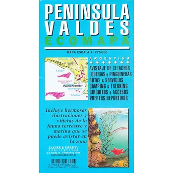 Cordee mapa Peninsula Valdes 1:275 t. (Argentina)