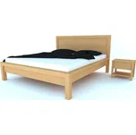 Postel Postelia STONE Buk 180x200 - Dřevěná postel z masivu, bukové dvoulůžko o šíři masivu 8 cm