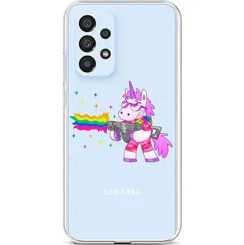 Pouzdro na mobilní telefon Kryt Samsung A33 5G silikon Rainbow Gun (obal neboli pouzdro na Samsung A33 5G)