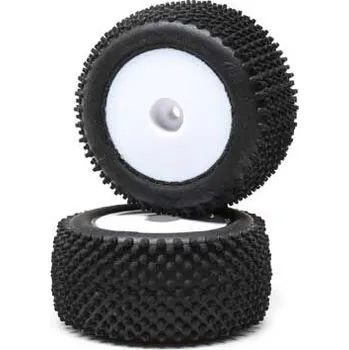 RC vybavení Losi kolo s pneu Pin, zadní, bílý disk (2): Mini-T 2.0