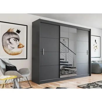 Šatní skříň Casarredo Šatní skříň FAUSTA 2 250 grafit/grafit