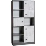 FALCO Moderní regál Tomio R7, grafit/enigma, 157x80x37 cm, odolný a prostorný