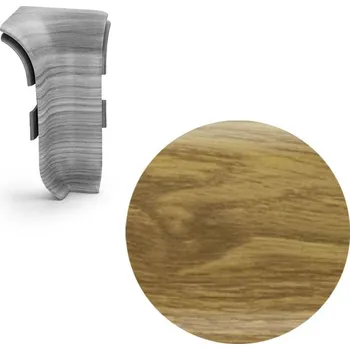 soklová lišta NOVÁK Vnitřní roh k soklové liště PVC dub vinný 56x23 flexibilní, 1 ks NGOU56