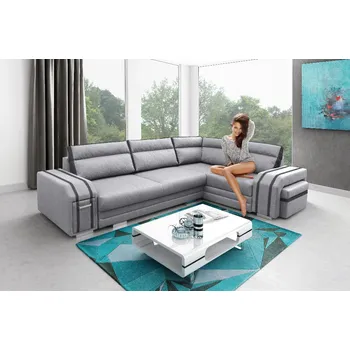 Obývací stěna FALCO Sedací souprava Avanti P sv.šedá/tm.šedá