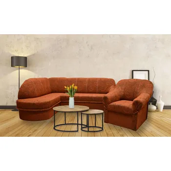 Obývací stěna FALCO Sedací souprava + křeslo Sandra L Rosita 141