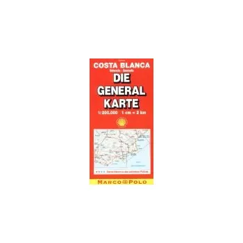 COSTA BLANCA VALENCIA GRANADA MAPA 1:200 000