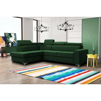 Obývací stěna FALCO Sedací souprava Silk L zelená