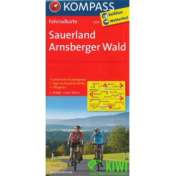 Kompass Sauerland,Arnsberger Wald 1:70 t. laminovaná