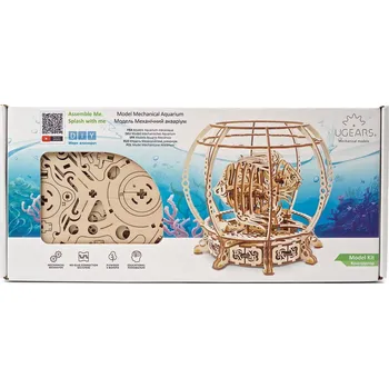 3D puzzle UGEARS 3D Puzzle Mechanické akvárium 325 dílků