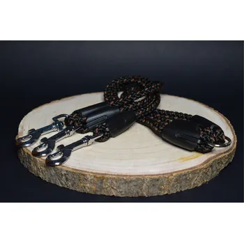 Vodítko pro psa Palkar vodítko roztrojka pro psy 40 cm x 8 mm černo-hnědá