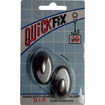 Věšák QuickFix Háček QFMETAL 1/stříbro mat blistr, 2ks