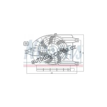 Chladič motoru Ventilátor chladiče klimatizace NISSENS 85273