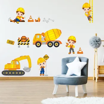 Samolepící dekorace LuxusniObrazy.cz Samolepky na zeď – Stavitelé