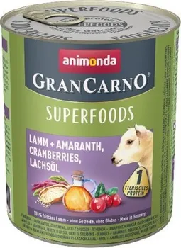 Krmivo pro psa Animonda GranCarno Superfoods Adult Lamb/Amaranth 800 g