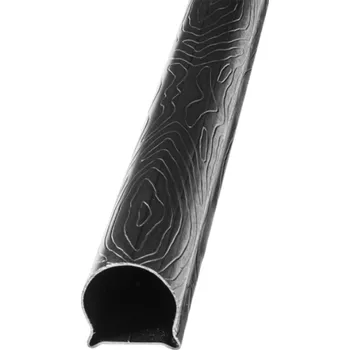 Zábradlí madlová tyč dutá 3002.22, 6 m - madlovina, madlo na zábradlí, rozměr 57 x 54 x 1,5 mm, vzor kůra, prodej v délkách 3 a 6 m