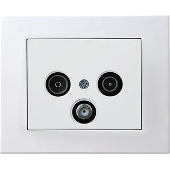 vypínač e2 elektro GmbH Zásuvka TV/SAT, koncová, bílá CUBE