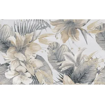 Obklad Stella flower grey - obkládačka 25x40 šedá lesk 160873