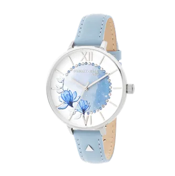 Hodinky SUNDAY ROSE Dámské luxusní designové hodinky SUNDAY ROSE Raindrops Leather SUN-E12 (SUNDAY ROSE Dámské luxusní designové hodinky SUNDAY ROSE Raindrops Leather SUN-E12)