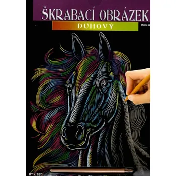 vyškrabávací obrázek ArtLover škrabací obrázek duhový Hlava koně, 25x20 cm
