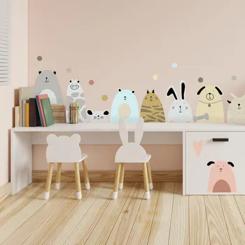 Samolepící dekorace LuxusniObrazy.cz Samolepky na zeď – Domácí zvířátka