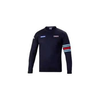 Pánské oblečení Sparco Martini Racing vlněná mikina ke krku tmavěmodrá SLEVA 24%