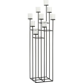 Svícen Kovový svícen na čajové svíčky - 34*34*117cm