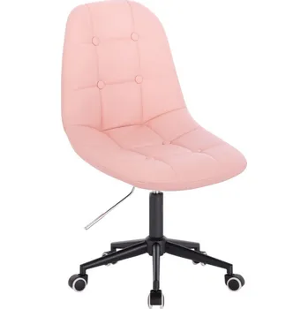 LuxuryForm DESIGN Židle SAMSON na černé podstavě s kolečky - růžová