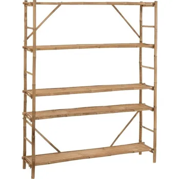 regál Bambusový regál s 5-ti policemi Bambo - 160*40*195 cm