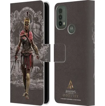 Pouzdro na mobilní telefon Pouzdro HEAD CASE na mobil Motorola MOTO E40 Assassins Creed Odyssey Kassandra (Flipové pouzdro, obal pro mobil Motorola MOTO E40 Asasín Řecká bojovnice Kassandra)