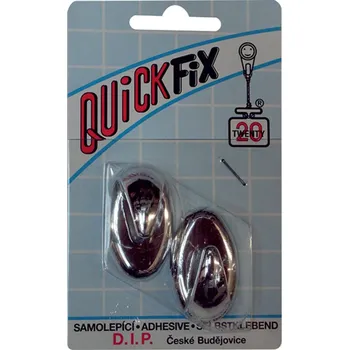 Věšák QuickFix Háček QFM 1/stříbro blistr, 2ks