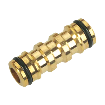 Hadicová spojka Zahradní spojka hadic mosazná pro 2 rychlospojky, spojení zahradních hadic Z047